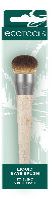 Liquid base makeup brush with dense beige bristles, flat round tip
