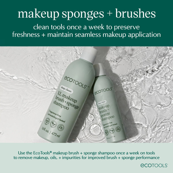 Makeup tool shampoo bottles for brush and sponge cleaning