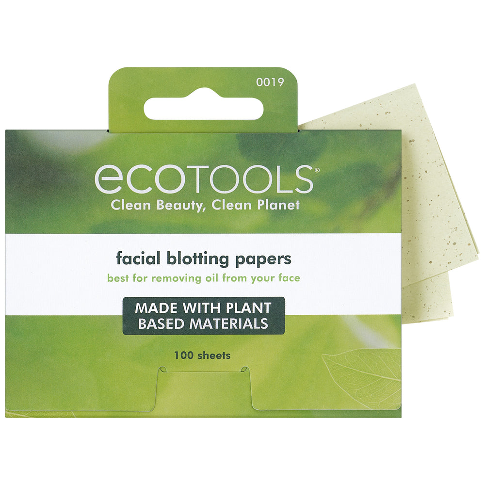 Facial blotting papers, pale green sheets stacked in overlapping layers