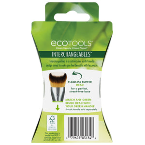 ECOTOOLS interchangeable flawless buffer brush head shown on back of package
