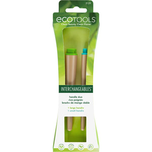 ecotools Interchangeables two makeup brush handle set in green retail packaging