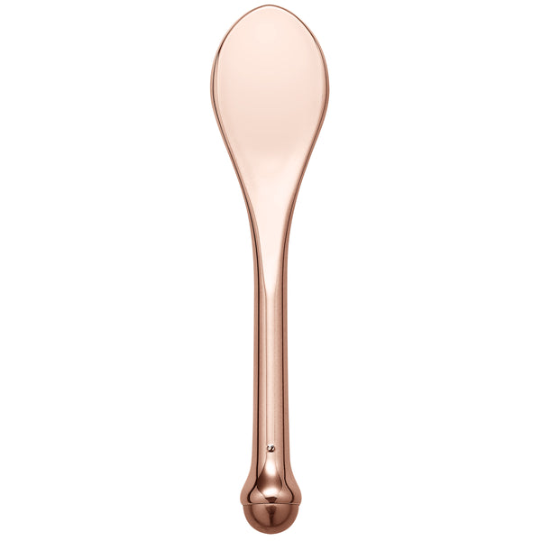 Rose-gold handheld massage tool with smooth oval handle