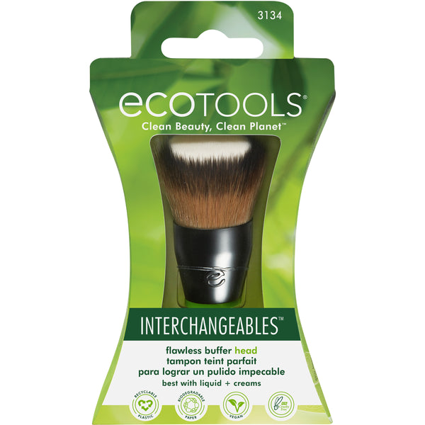 ECOTOOLS interchangeable flawless buffer brush head shown in retail package