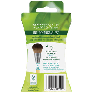 ECOTOOLS Interchangeables conceal + highlight brush head package back with barcode